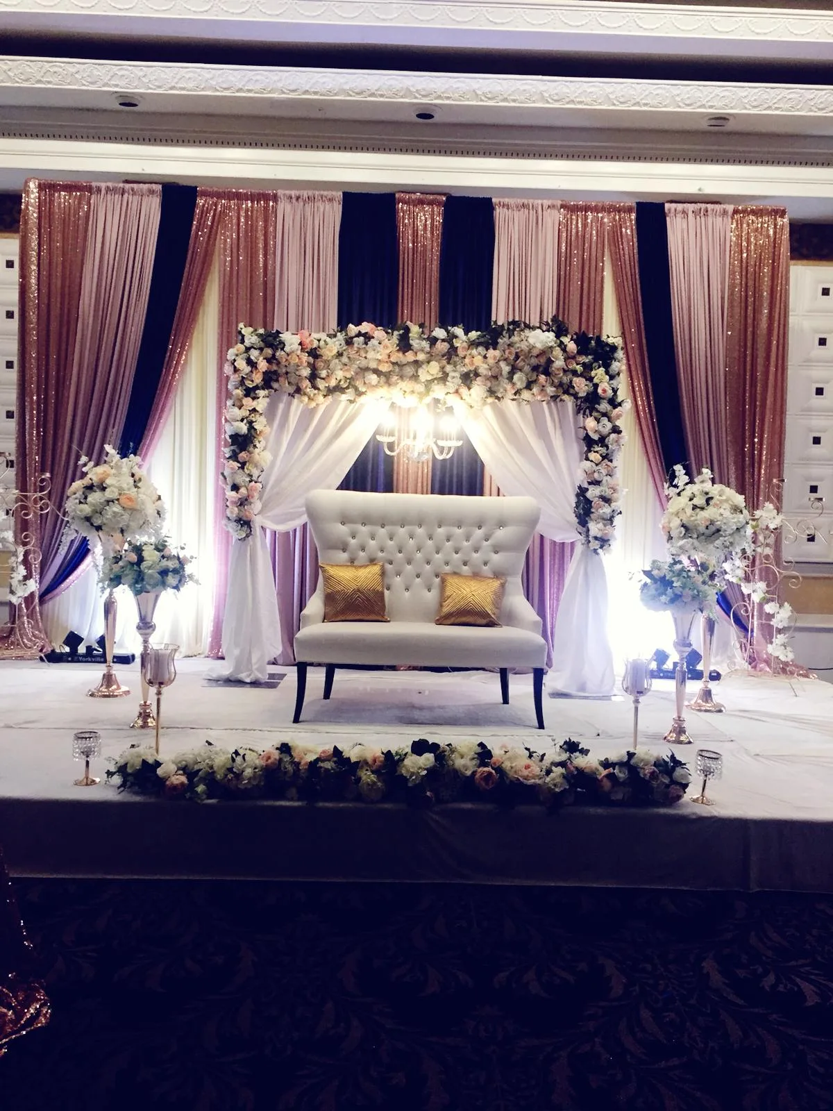 Richmond Hill Flower Arches with Drapes Rental