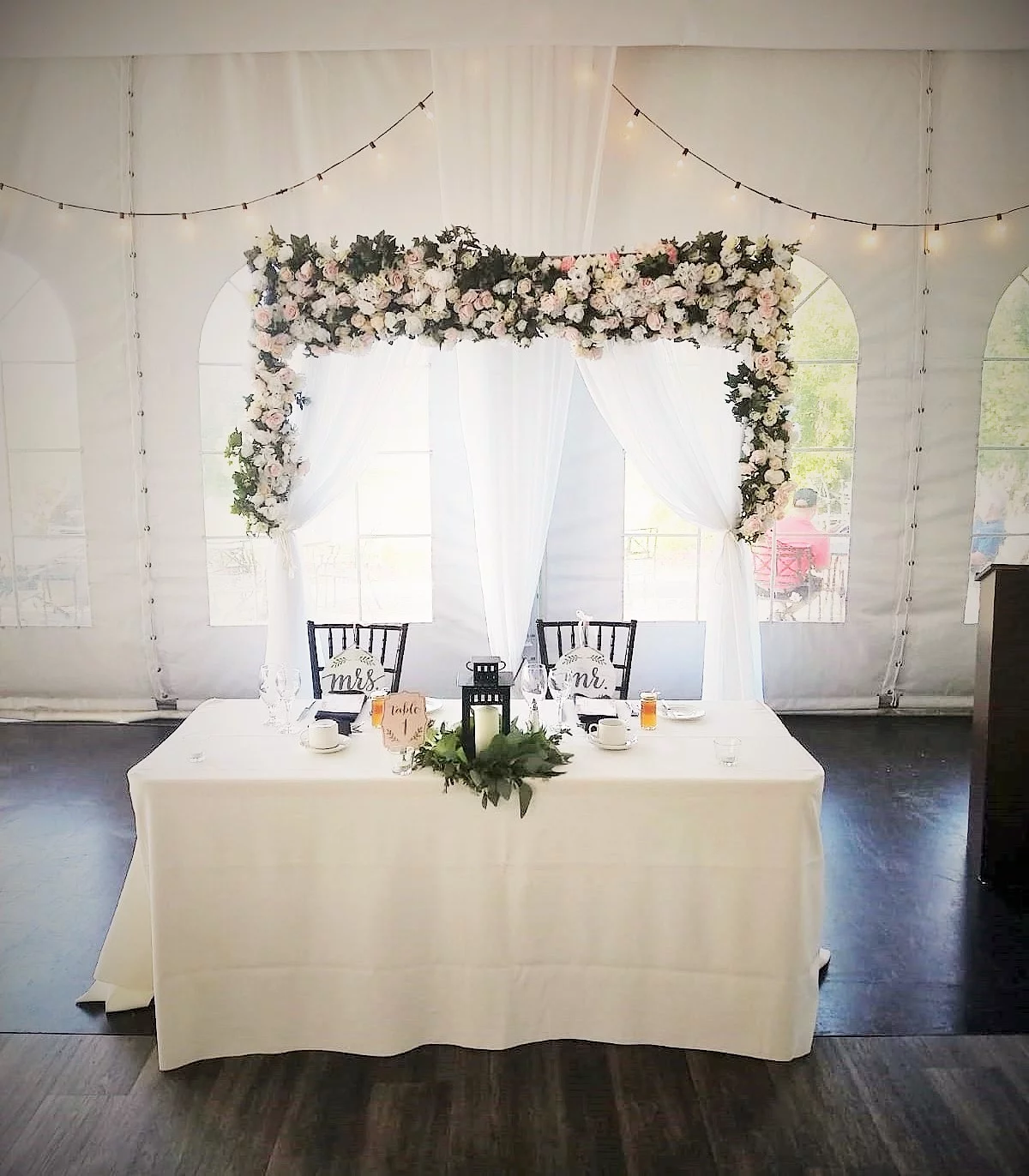 Toronto Flower Arches with Drapes Rental