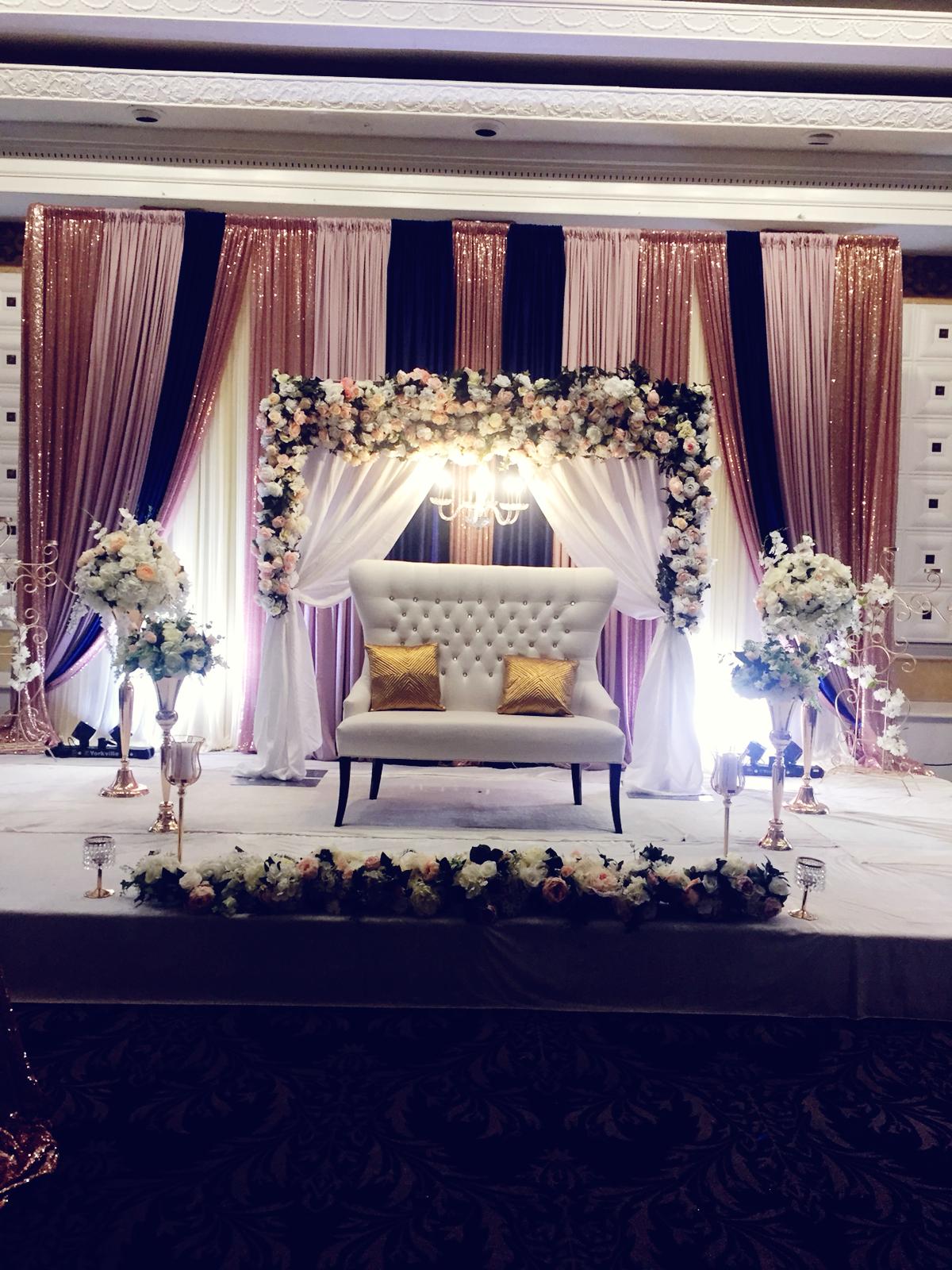 Ancaster Flower Arches with Drapes Rental
