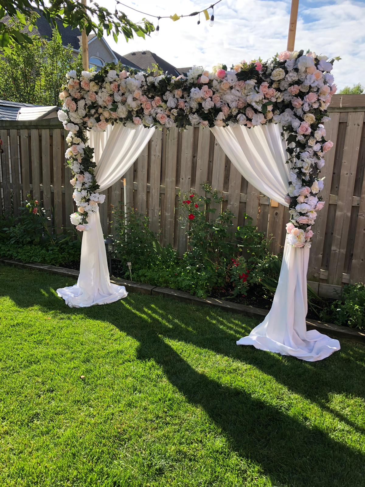 Ancaster Flower Arches with Drapes Rental