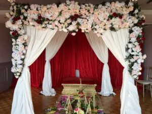 Milton Wedding Rental with Flower Arch