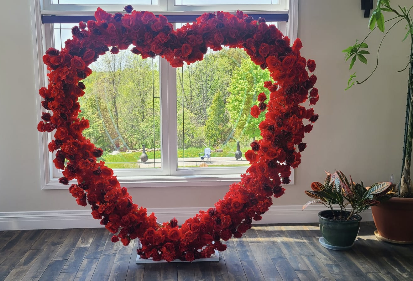 scugog heart flower arch rental