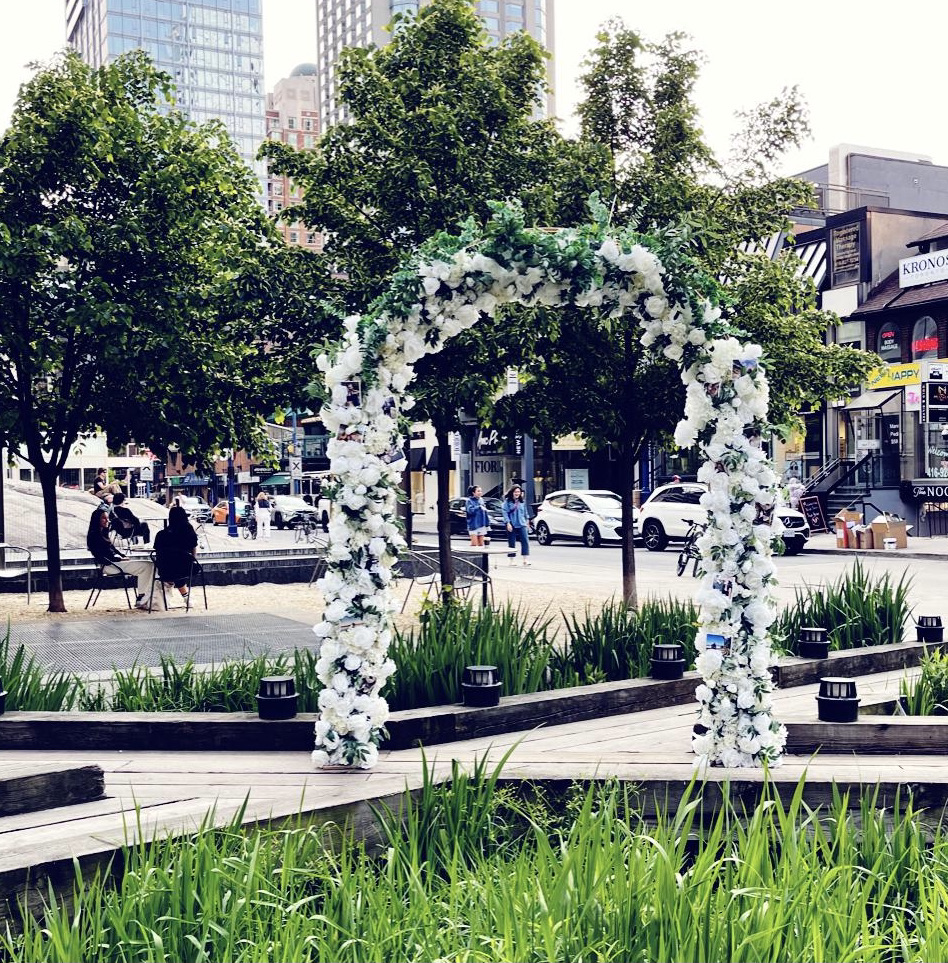 waterloo flower arches wedding