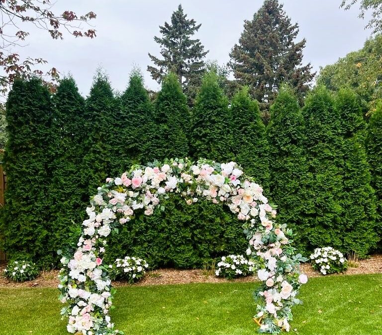 Wedding Decor Rental Ideas: Flower Arch in Kitchener